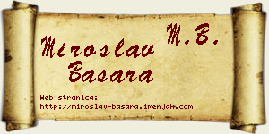 Miroslav Basara vizit kartica